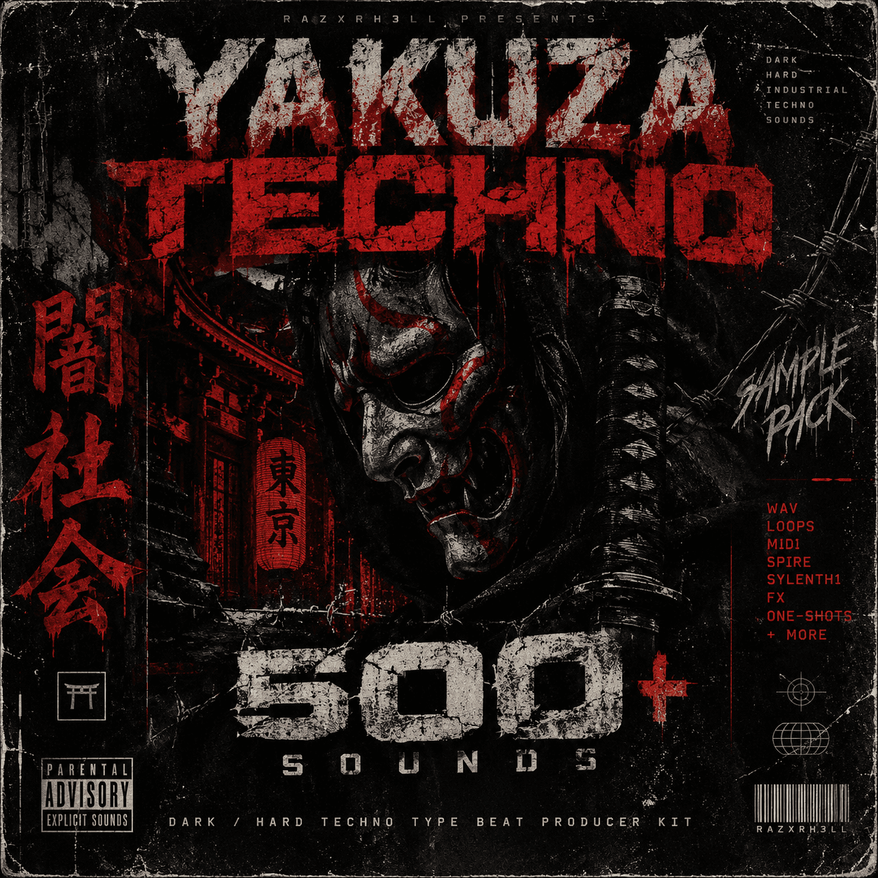 YAKUZA TECHNO — 500+ SOUNDS | DARK / CYBERPUNK / HARD TECHNO TYPE BEAT PRODUCER KIT