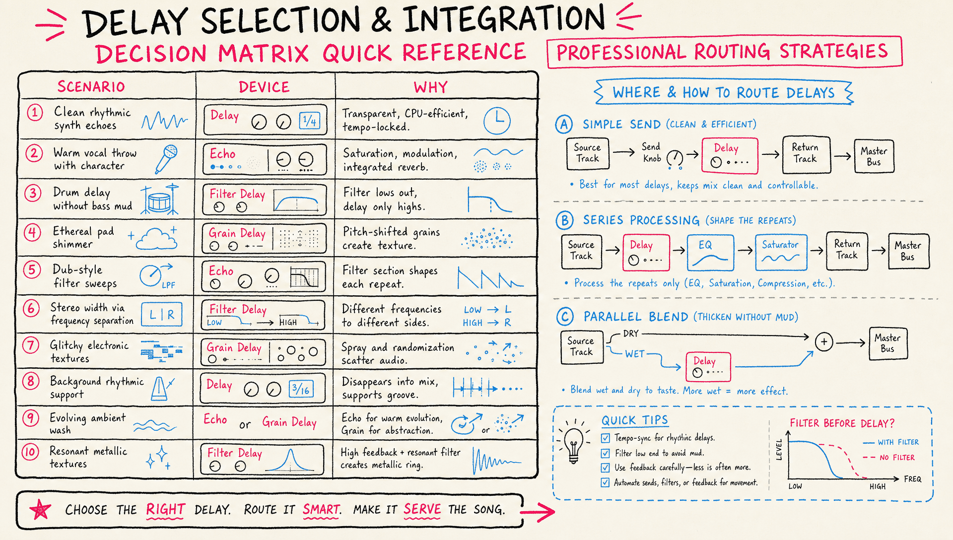 Which Delay Device? 10-Scenario Decision Matrix
