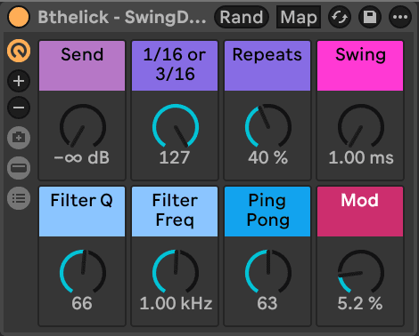 Swing Delay Groove-Aware Delay Rack
